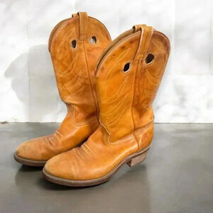 Vintage 70s  leather cowboy boots 11
